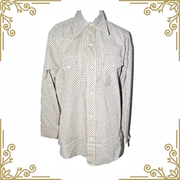 Vintage Rappers Western Shirt, Permanent Press, Snap Button, 2Pockets. Size S/M - Picture 1 of 4